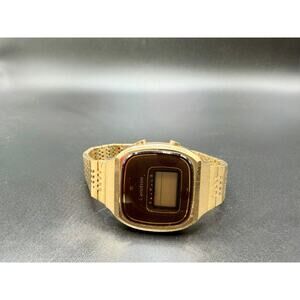 Vintage Casio Casiotron Digital Gold Watch Japan Q.R. Collectible 1970s